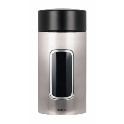 Brabantia Контейнер для сыпучих продуктов с окном (1.7 л), матовый стальной 371820 Brabantia Brabantia Контейнер для сыпучих продуктов с окном (1.7 л), матовый стальной 371820 Brabantia