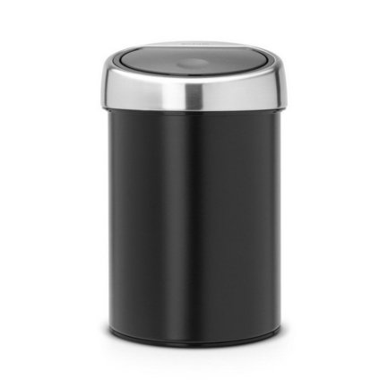 Brabantia Ведро для мусора Touch Bin (3 л), черное 364440 Brabantia