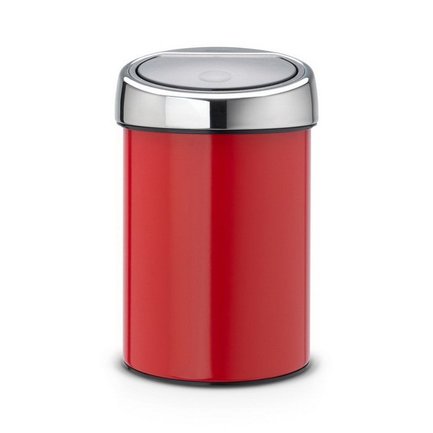 Brabantia Ведро для мусора Touch Bin (3 л), красное 364426 Brabantia