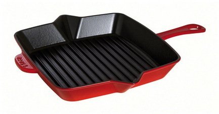 Staub Сковорода-гриль квадратная, 30х30 см, вишневая 1202806 Staub