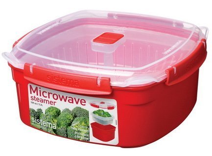 Sistema Контейнер Microwave (3.2 л) 23.8х23.8х10.7см, квадратный, красный 1103 Sistema