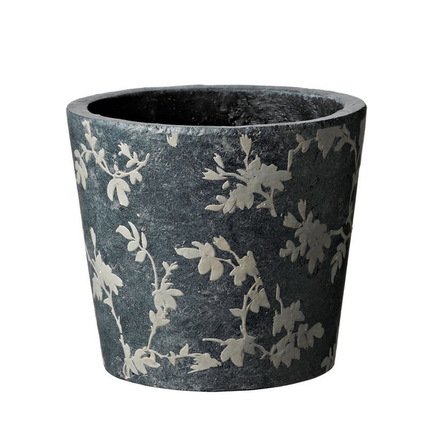 Deroma Кашпо Tea Vaso Grey, серое, 15x13 см 5700010A Deroma