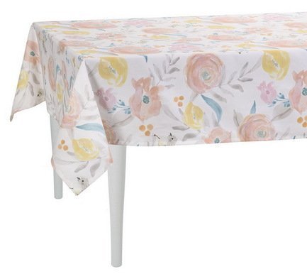 Apolena Скатерть с рисунком Enjoy, 140х180 см, полухлопок, кремовая P595-8341/1 Apolena