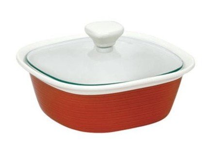 Corningware Форма для запекания квадратная (1.4л) с крышкой, красная, 21х21см 1093848 Corningware