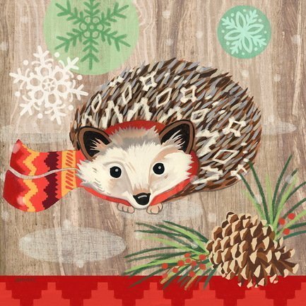  Hedgehog with Scarf , 16.516.5 , 20 .