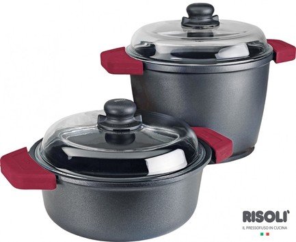 Кастрюля с крышкой Soft Safety Cooking, высокая, 24 см 0197WGF/24TP Risoli