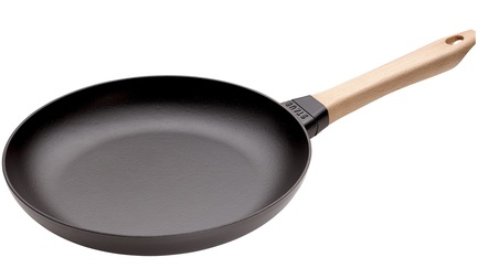 Staub Сковорода круглая, 26 см, с деревянной ручкой, черная 12242623 Staub