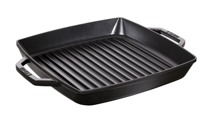 Staub Сковорода-гриль квадратная с 2 ручками, 23 см, черная 12012323 Staub v staub sous bois op 6