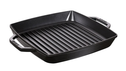 Staub Сковорода-гриль квадратная с 2 ручками, 23 см, черная 12012323 Staub