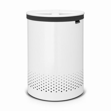 Brabantia Бак для белья двухсекционный с пластиковой крышкой (55 л), белый 105005 Brabantia