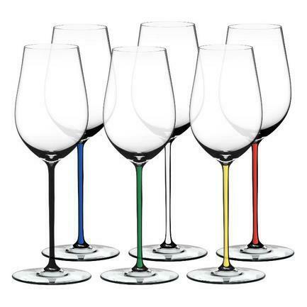 Набор фужеров Riesling Zinfandel (395 мл), с разноцветными ножками, хрустальное стекло, 6 шт. 7900/15 Riedel