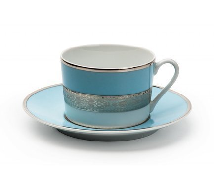 Набор чайных пар Mimosa Monaco Blue Turquoise (220 мл), 12 пр 539506 1626 Tunisie Porcelaine