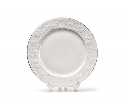 Тарелка десертная Vendange Filet Or, 21 см 690121 1009 Tunisie Porcelaine