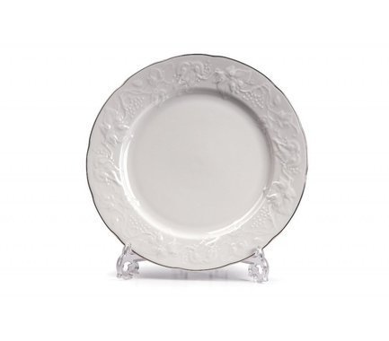 Тарелка десертная Vendange Filet Platine, 21 см 690121 0019 Tunisie Porcelaine