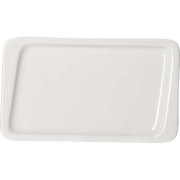 Тарелка закусочная Кунстверк прямоугольная, 25.5х15 см, белая
