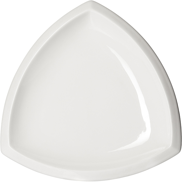 Тарелка закусочная Кунстверк треугольная, 26 см, белая