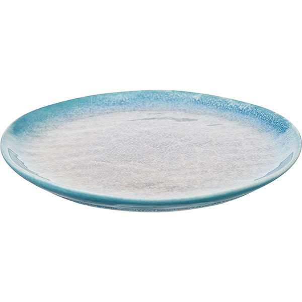 Тарелка закусочная Нептун, 20.3 см, бирюзовая