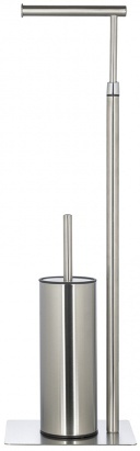 Держатель для туалетной бумаги с ершиком Iver, матовый хром