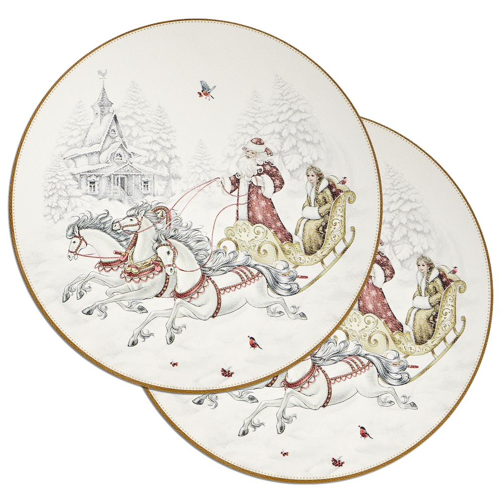 Набор подстановочных салфеток Морозко, 38 см, 2 шт.