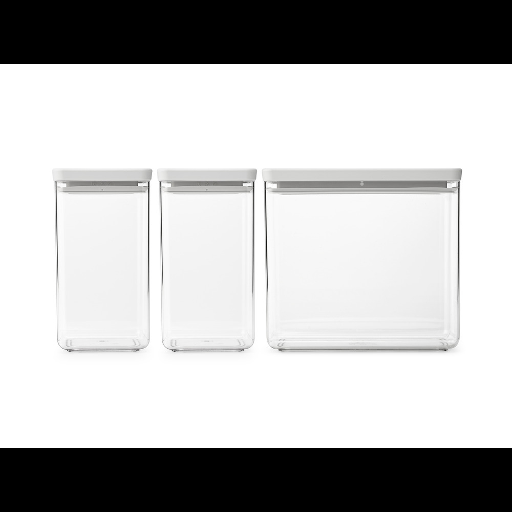 Набор модульных контейнеров Tasty+, 3 шт., светло-серый