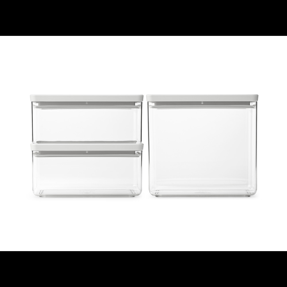 Набор модульных контейнеров Tasty+, 3 шт., светло-серый