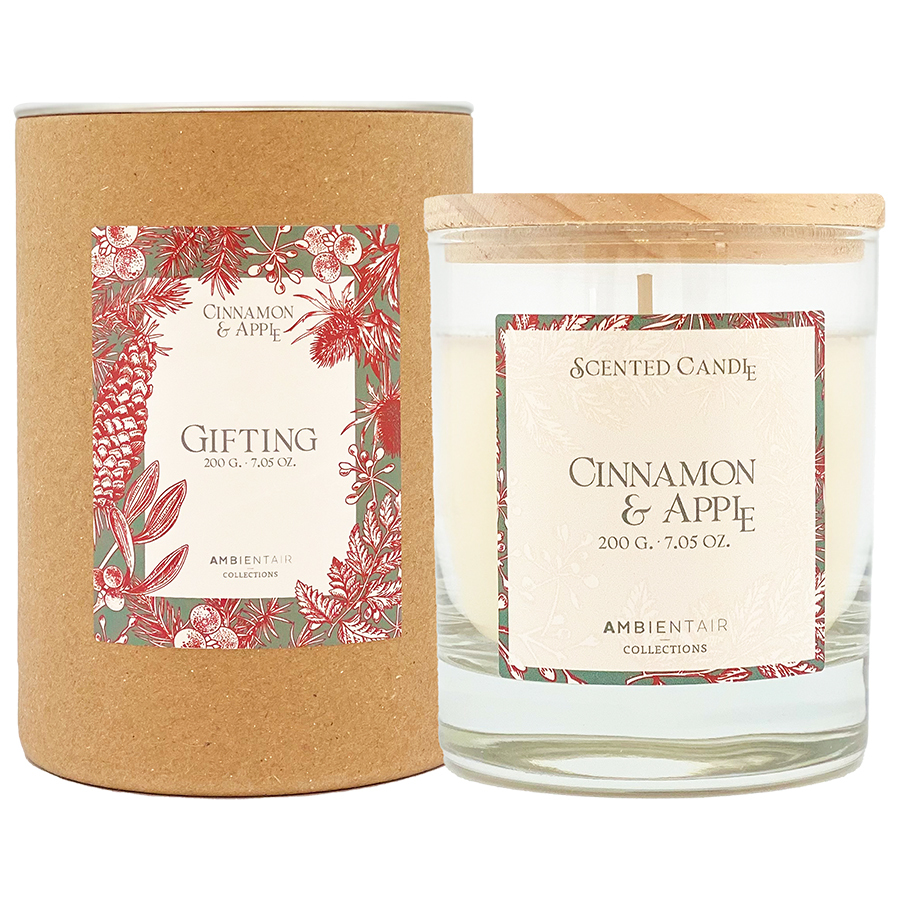 Свеча ароматическая Gifting Cinnamon&Apple, 40 ч
