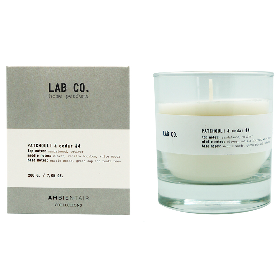 Свеча ароматическая Lab Co Patchouli&Cedar, 40 ч