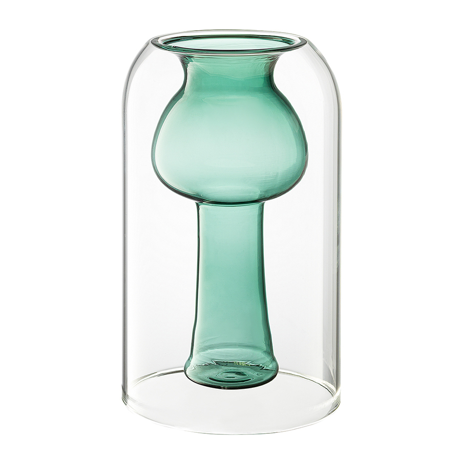 Ваза для цветов Muse, 20 см, бирюзовая