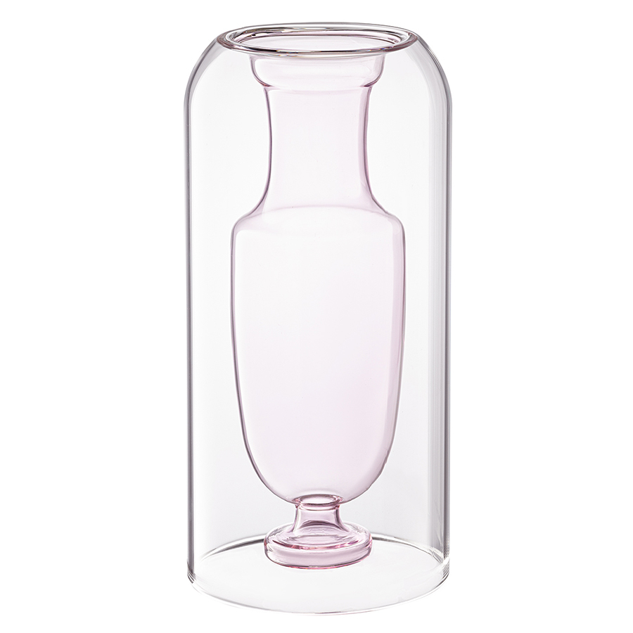 Ваза для цветов Muse, 25 см, нежно-розовая