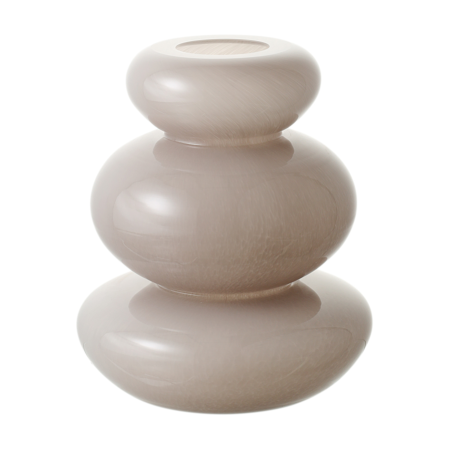 Ваза для цветов Riverstone, 20 см, жемчужно-серая