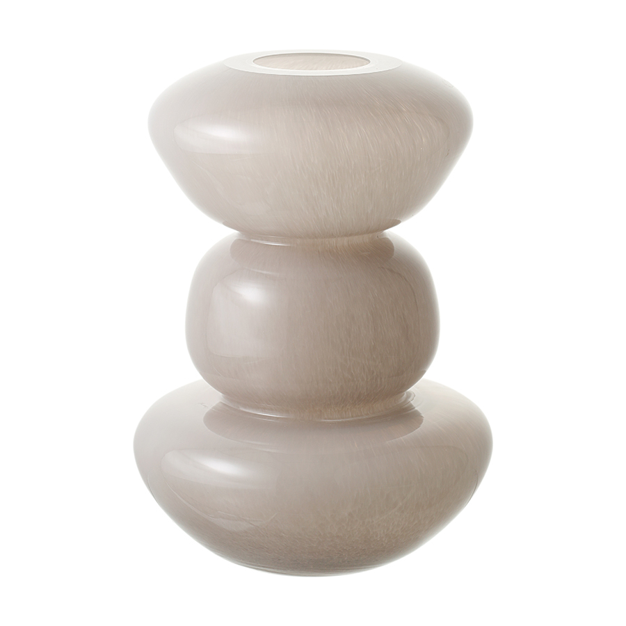 Ваза для цветов Riverstone, 25 см, жемчужно-серая