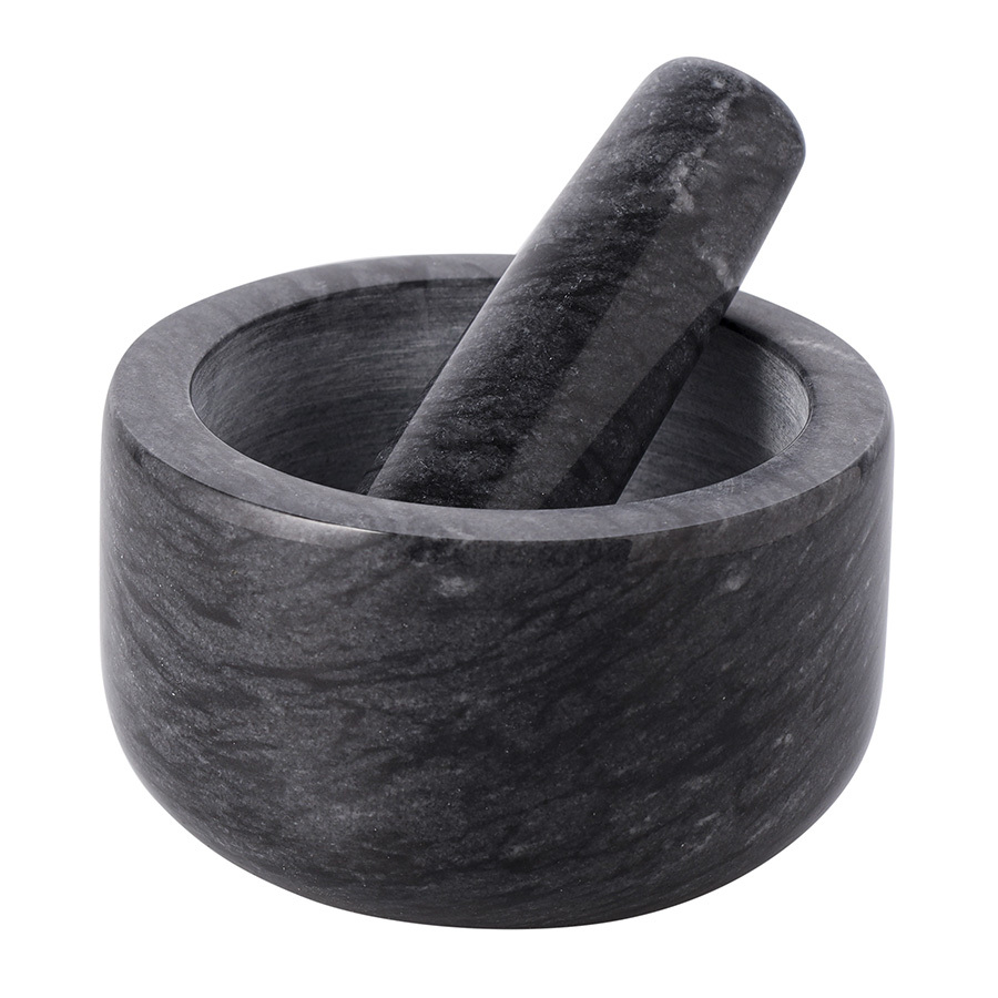Ступка Marm, 12.7х7.6 см, черный мрамор