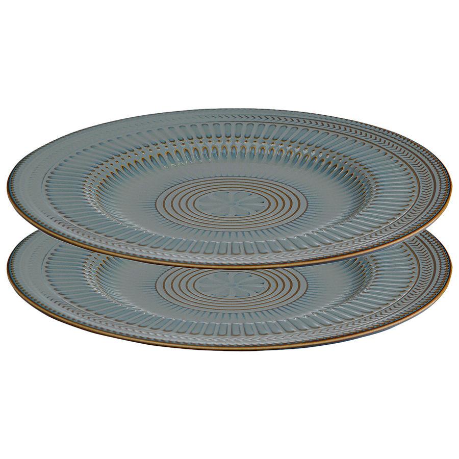 Набор обеденных тарелок Antique, 26 см, 2 шт., серый