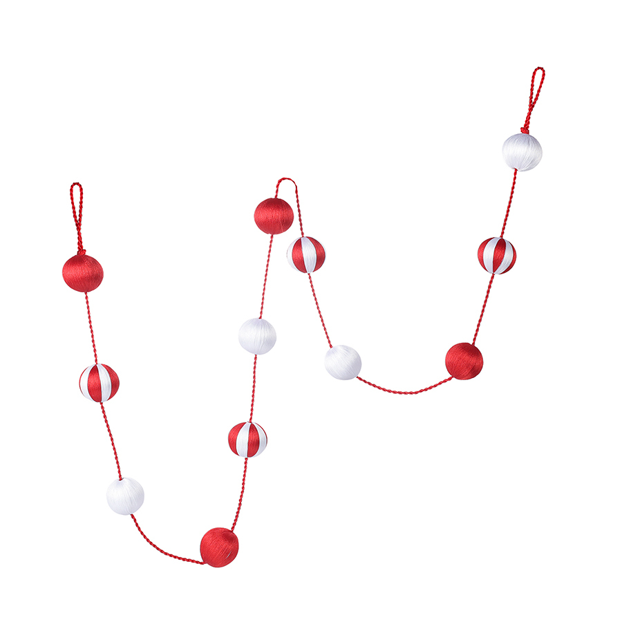 Гирлянда декоративная Circus New Year Essential, 2 м, белый/красный