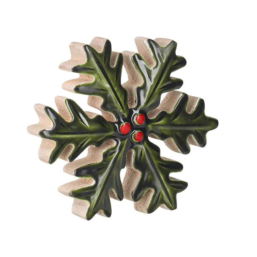 Декор новогодний Christmas symbol New Year Essential, 12 см, зеленый