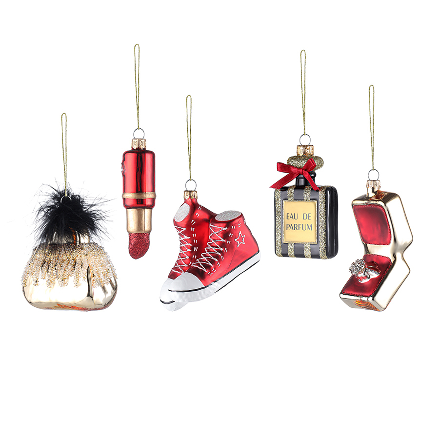 Набор ёлочных украшений Vogue New Year Essential, 5 шт.