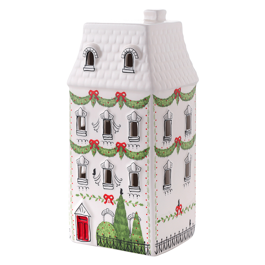 Домик с подсветкой Olgod New Year Essential, 22 см, белый