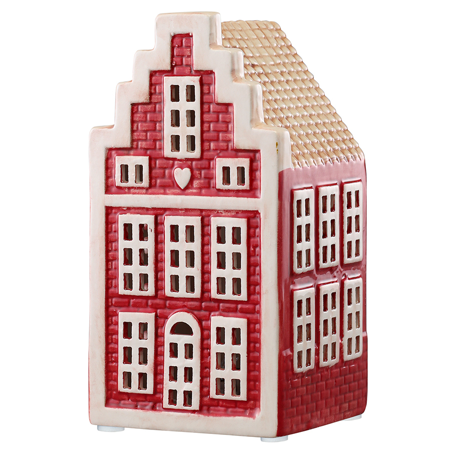 Домик с подсветкой Torring New Year Essential, 16 см, красный