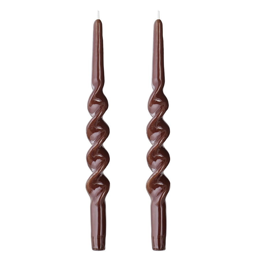 Набор свечей Essential, 2 шт., 35 см, коричневый