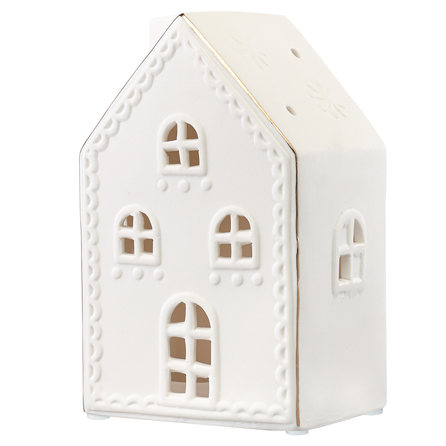 Подсвечник декоративный Trige New Year Essential, 19 см, белый