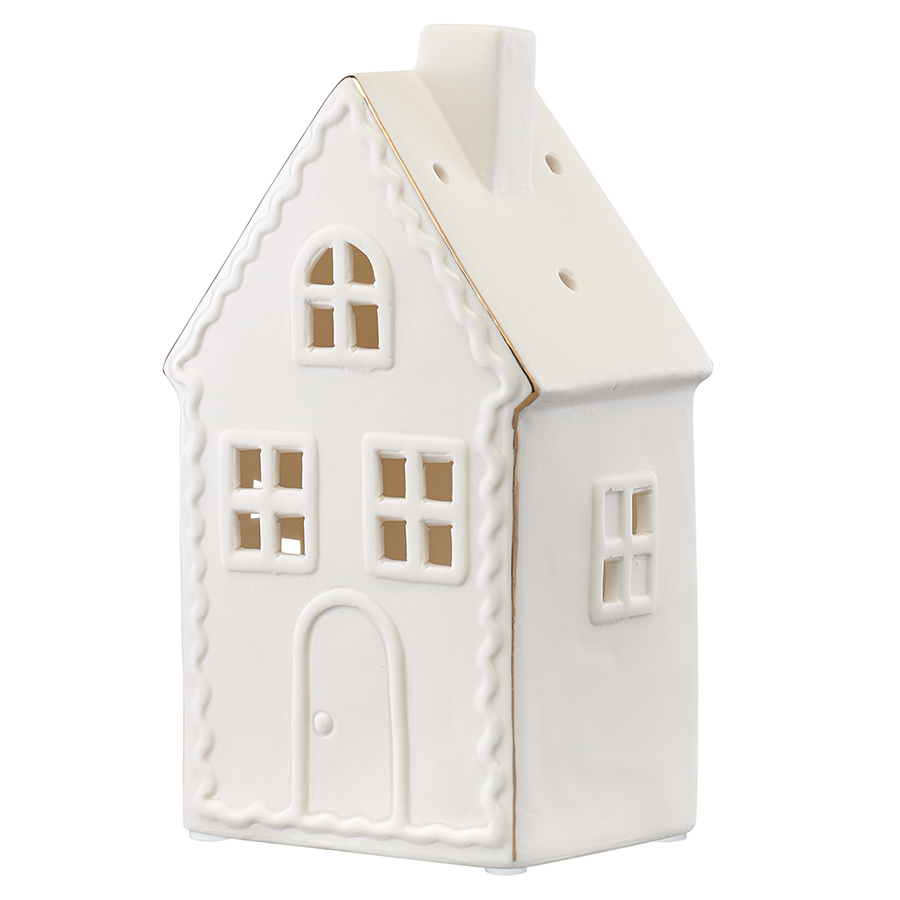 Подсвечник декоративный Trige New Year Essential, 21 см, белый