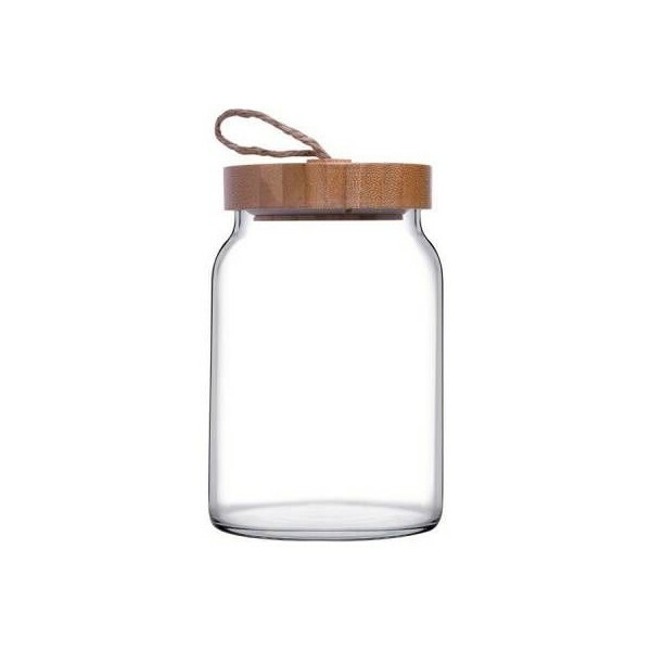 Банка круглая с крышкой Вуди (860 мл), 13.8х9 см