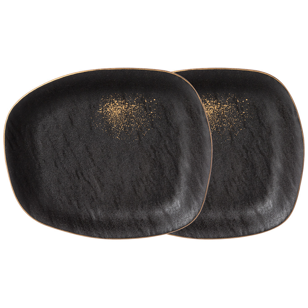 Набор тарелок закусочных Midnight Gold, 22х18.5х3 см, 2 шт.