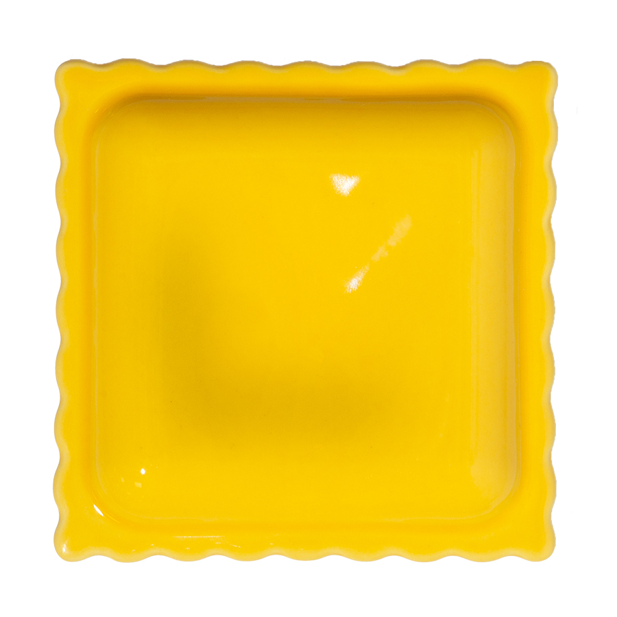 Подставка для ложки Dolce Vita Ravioli, 12х12х2 см, желтая