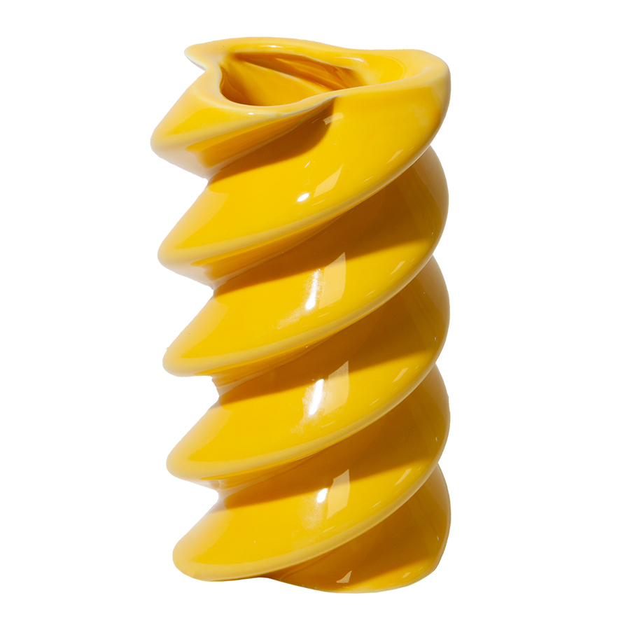 Ваза для цветов Dolce Vita Fussili, 14.5 см, желтая