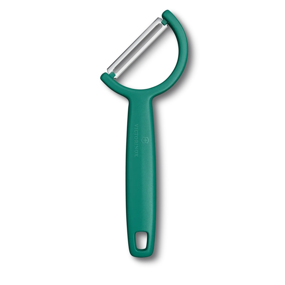 Овощечистка Rho, прямое лезвие, 16 см, зеленая