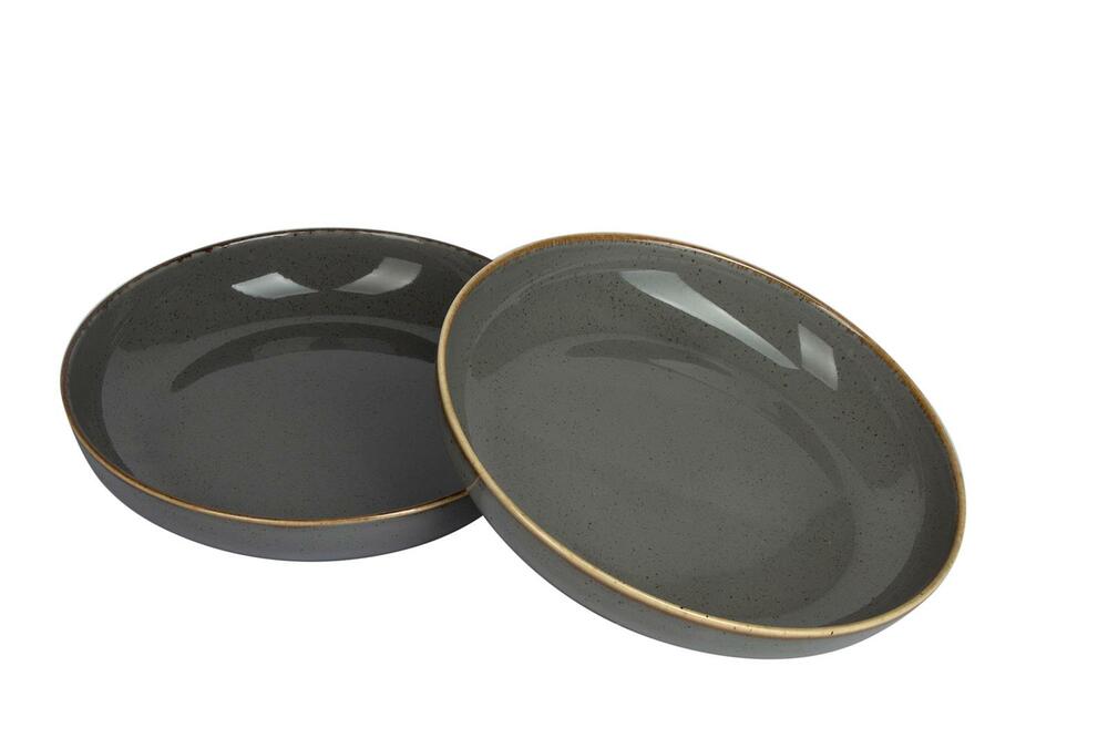 Набор салатников Сизонс (835 мл), 22 см, 2 пр., темно-серый