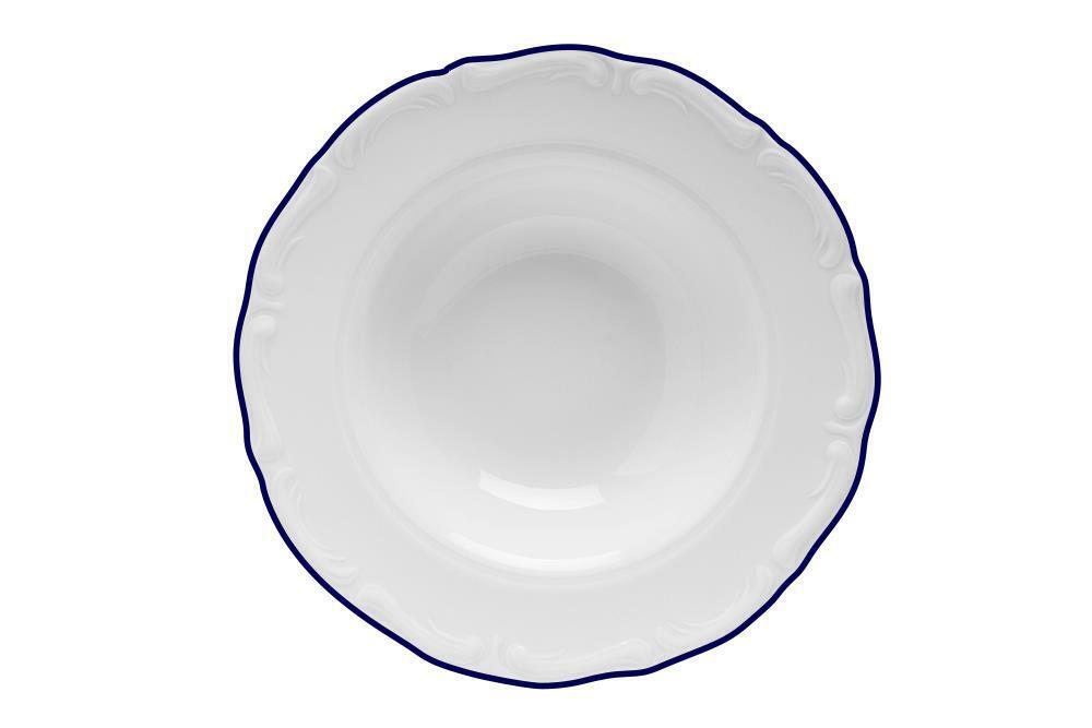 Тарелка для пасты Maria Blue 27 см, кант синий