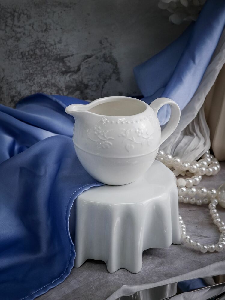 Молочник с ручкой Primavera (190 мл), 11.7x7.8х7.6 см, белый