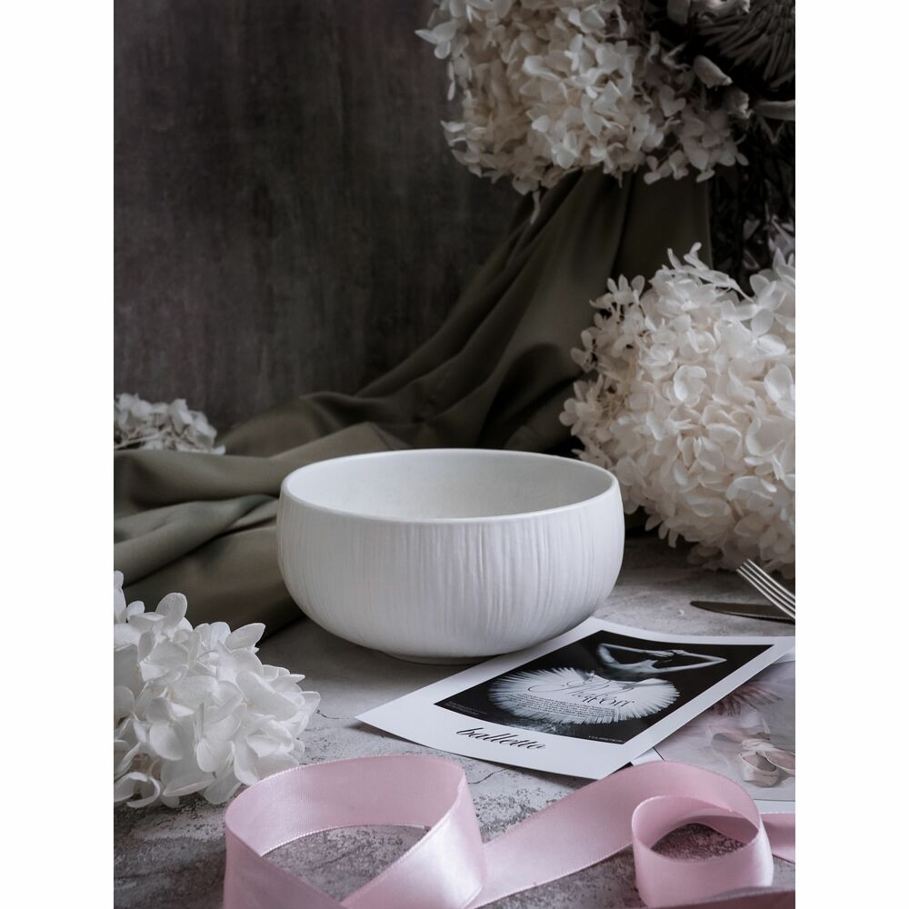 Салатник Boletus (510 мл), 14х7 см, белый